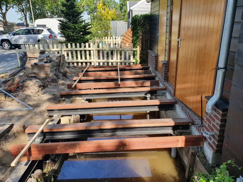 Schroeffundering voor berging in Brakel